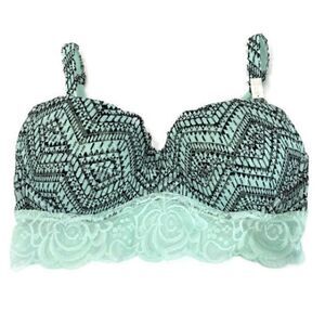 Victoria’s Secret Pink push up padded lace bralette longline bra Xsmall